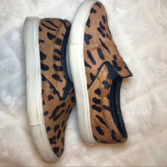 Steve Madden Ecentric Leopard Pony Fur Flats 6 - Picture 5 of 7